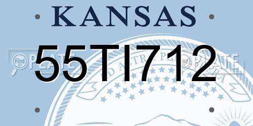 55TI712 Kansas License Plate