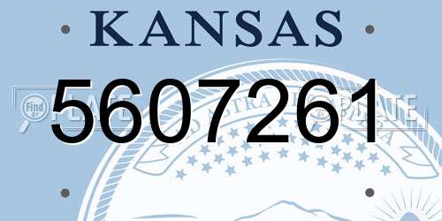 5607261 Kansas License Plate