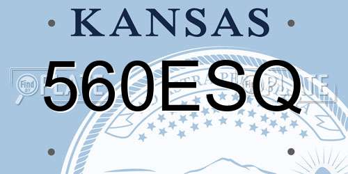 560ESQ Kansas License Plate