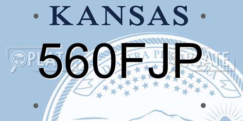 560FJP Kansas License Plate