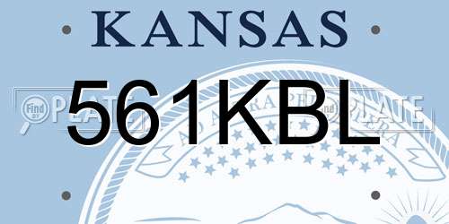 561KBL Kansas License Plate