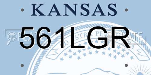 561LGR Kansas License Plate