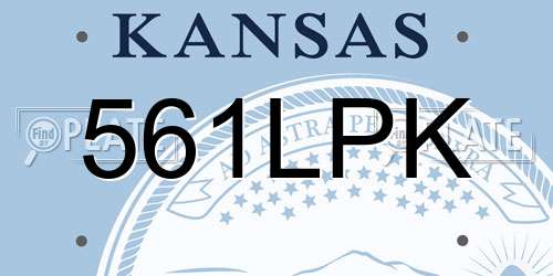 561LPK Kansas License Plate