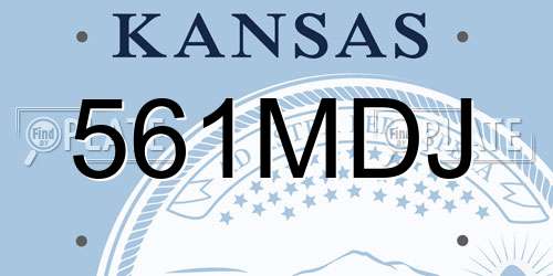 561MDJ Kansas License Plate