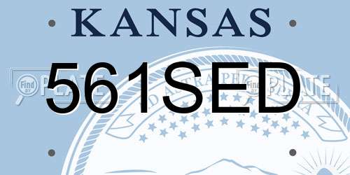 561SED Kansas License Plate