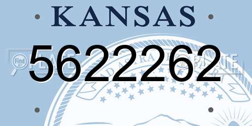 5622262 Kansas License Plate