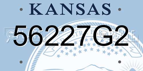 56227G2 Kansas License Plate