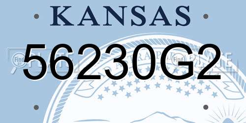 56230G2 Kansas License Plate