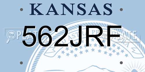 562JRF Kansas License Plate