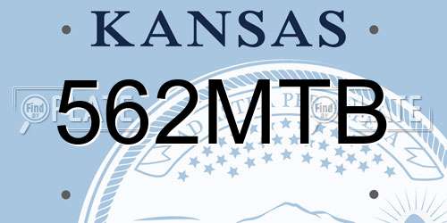 562MTB Kansas License Plate