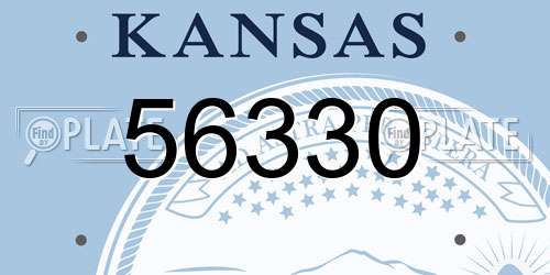56330 Kansas License Plate