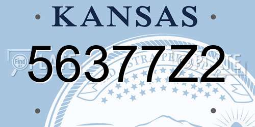 56377Z2 Kansas License Plate