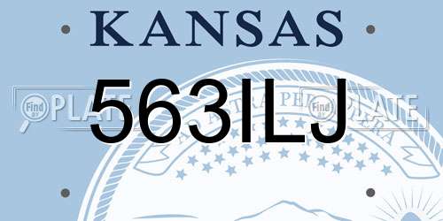563ILJ Kansas License Plate