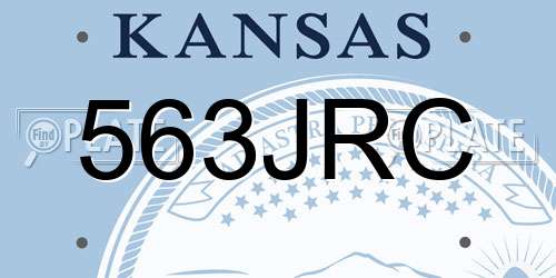 563JRC Kansas License Plate