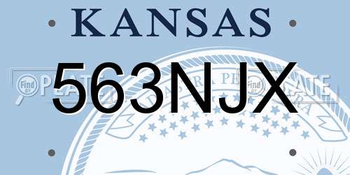 563NJX Kansas License Plate