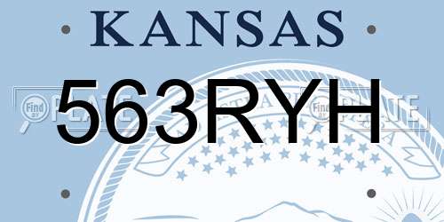 563RYH Kansas License Plate