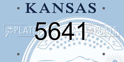 5641 Kansas License Plate