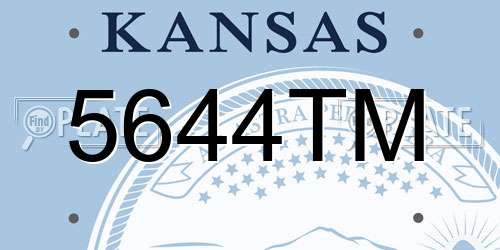 5644TM Kansas License Plate