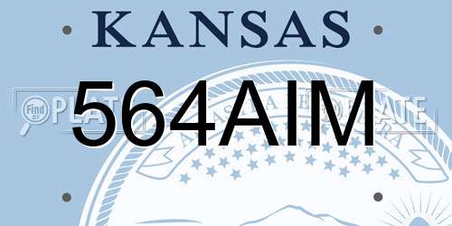 564AIM Kansas License Plate