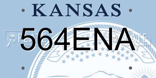 564ENA Kansas License Plate