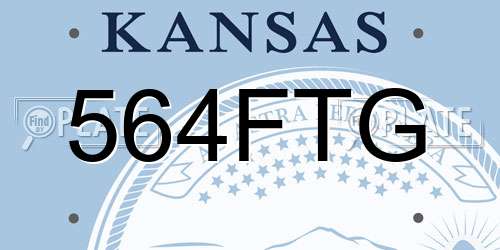 564FTG Kansas License Plate