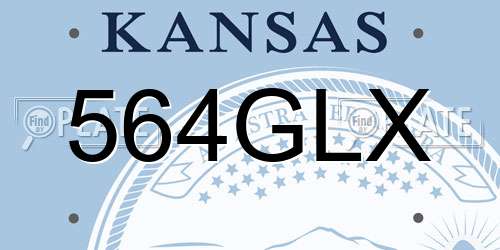 564GLX Kansas License Plate