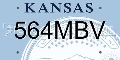 564MBV Kansas License Plate
