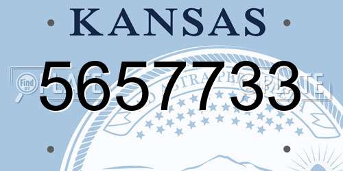 5657733 Kansas License Plate