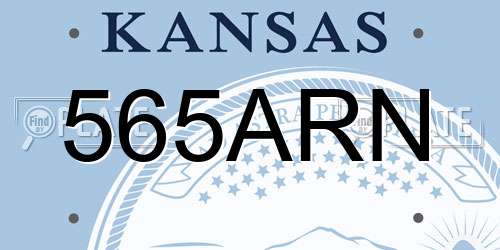565ARN Kansas License Plate