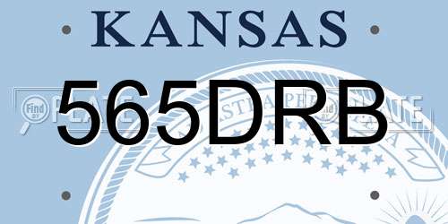 565DRB Kansas License Plate