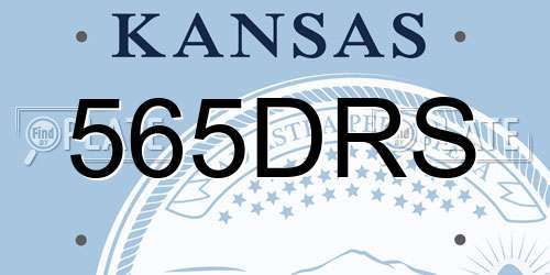 565DRS Kansas License Plate