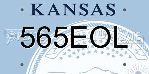 565EOL Kansas License Plate