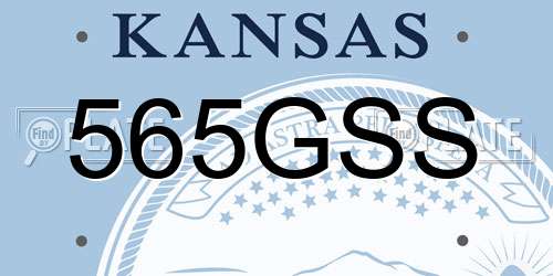 565GSS Kansas License Plate