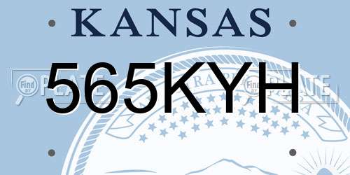 565KYH Kansas License Plate