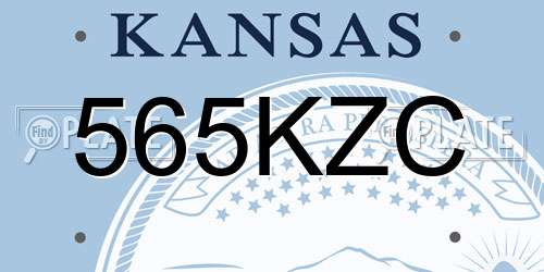 565KZC Kansas License Plate