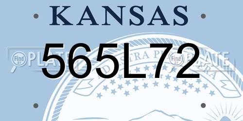 565L72 Kansas License Plate
