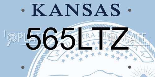 565LTZ Kansas License Plate