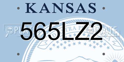 565LZ2 Kansas License Plate