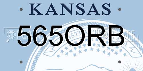565ORB Kansas License Plate