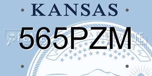 565PZM Kansas License Plate