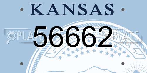 56662 Kansas License Plate