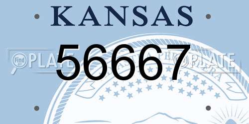 56667 Kansas License Plate