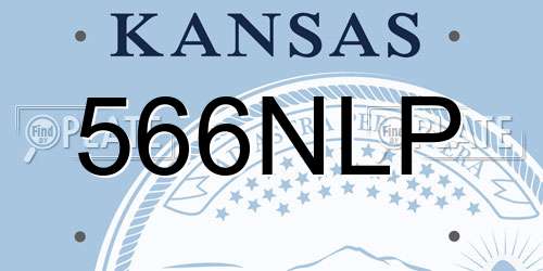 566NLP Kansas License Plate