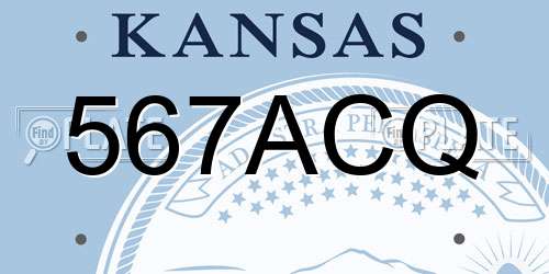 567ACQ Kansas License Plate