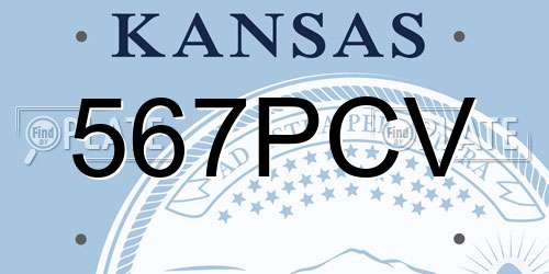 567PCV Kansas License Plate