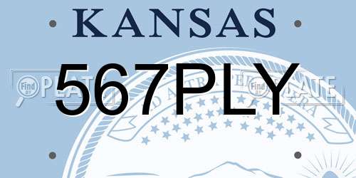 567PLY Kansas License Plate
