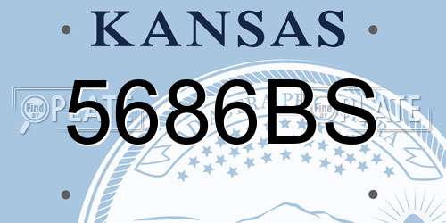5686BS Kansas License Plate