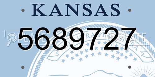 5689727 Kansas License Plate