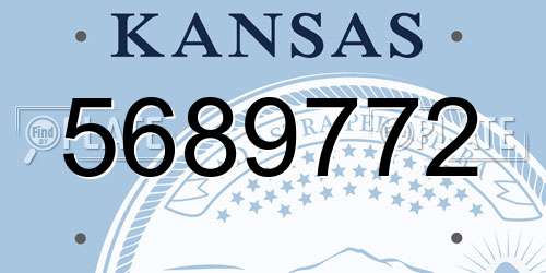 5689772 Kansas License Plate
