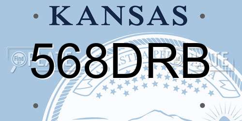 568DRB Kansas License Plate
